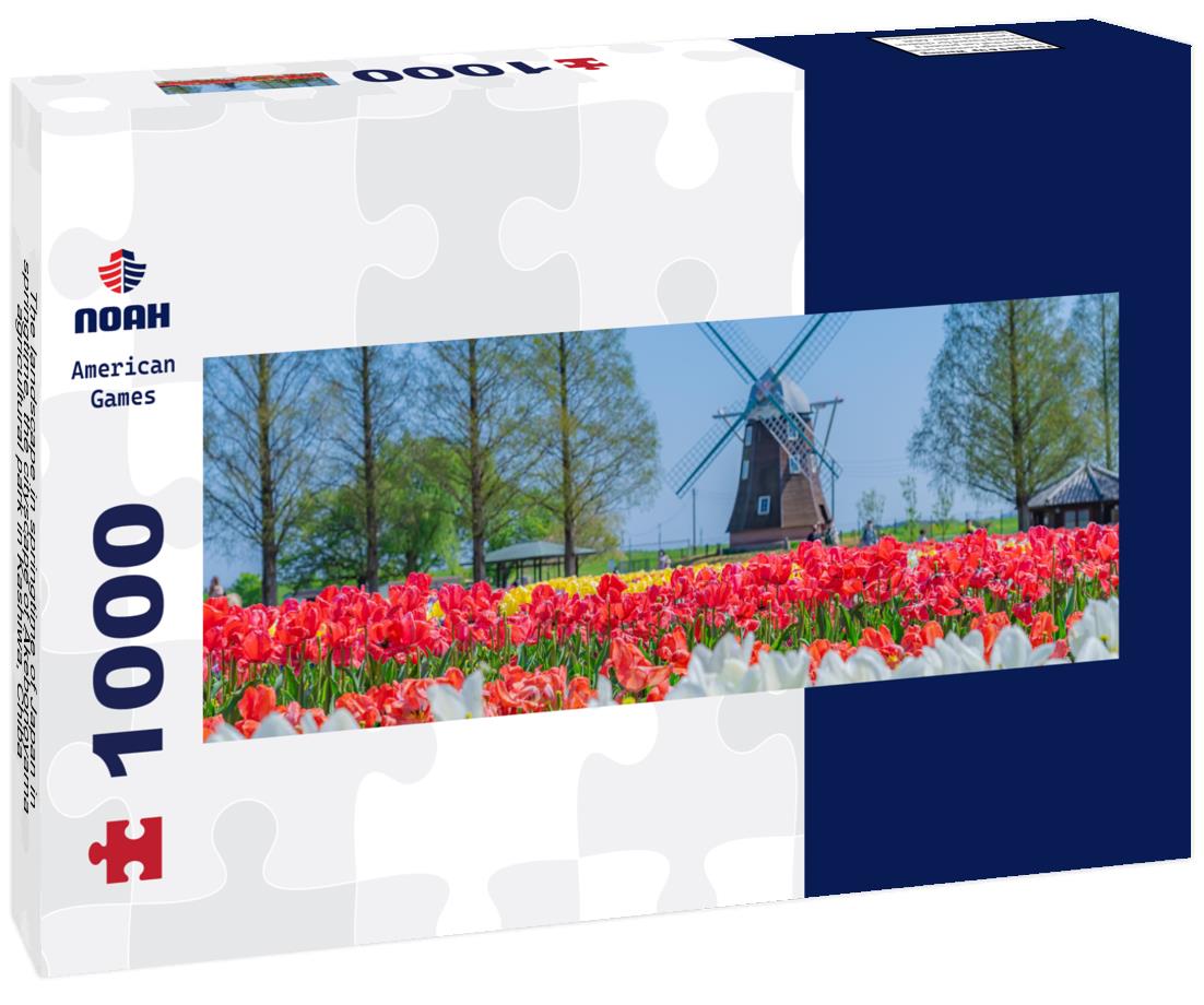 Noah Jigsaw Puzzle The landscape in springtime of Japan in springtime, the cityscape of Akebonoyama agricultural park in Kashiwa, Chiba panorama 1000 pieces