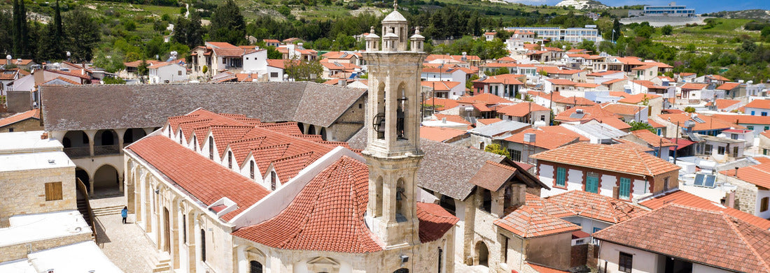 Noah Jigsaw Puzzle View of Omodos village and Timios Stavros Monastery. Limassol District, Cyprus panorama 1000 pieces