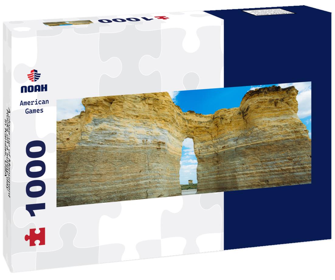Noah Jigsaw Puzzle A close-up of Monument Rocks on a sunny day in Kansas, USA panorama 1000 pieces