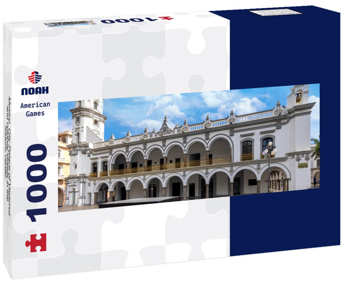 Noah Jigsaw Puzzle Mexico, City Palace of Veracruz and colonial streets in the historic center panorama 1000 pieces