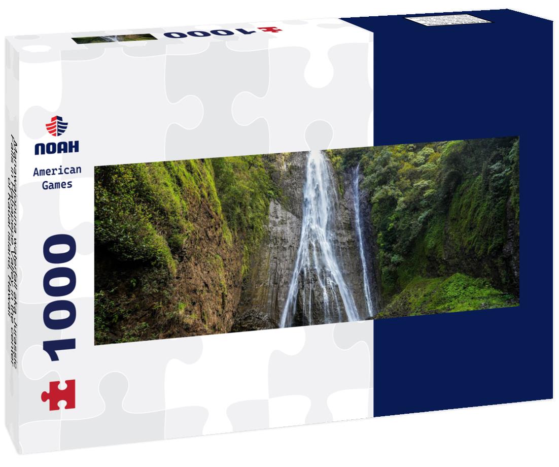 Noah Jigsaw Puzzle Manawaiopuna waterfall aka Jurassic Falls in Hanapepe Valley in the center of Kauai island, Hawaii panorama 1000 pieces