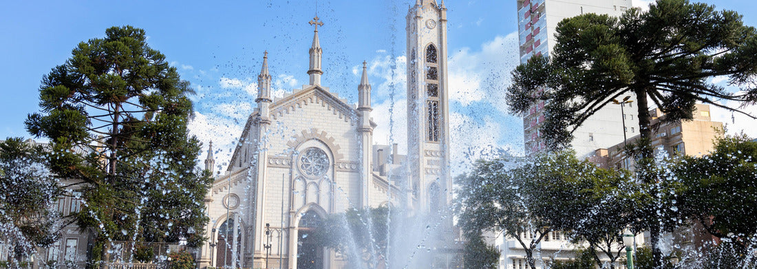 Noah Jigsaw Puzzle Caxias do Sul, Rio Grande do Sul, Brazil: Dante Alighieri Square in front of the cathedral church in Caxias do Sul City panorama 1000 pieces