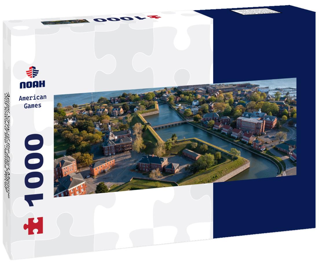 Noah Jigsaw Puzzle Aerial View of the Fort Monroe National Historic Site looking out toward the James River panorama 1000 pieces
