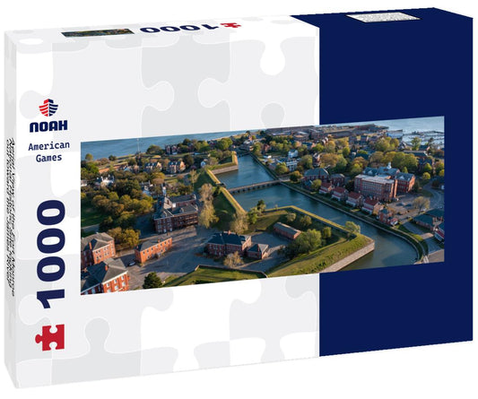 Noah Jigsaw Puzzle Aerial View of the Fort Monroe National Historic Site looking out toward the James River panorama 1000 pieces