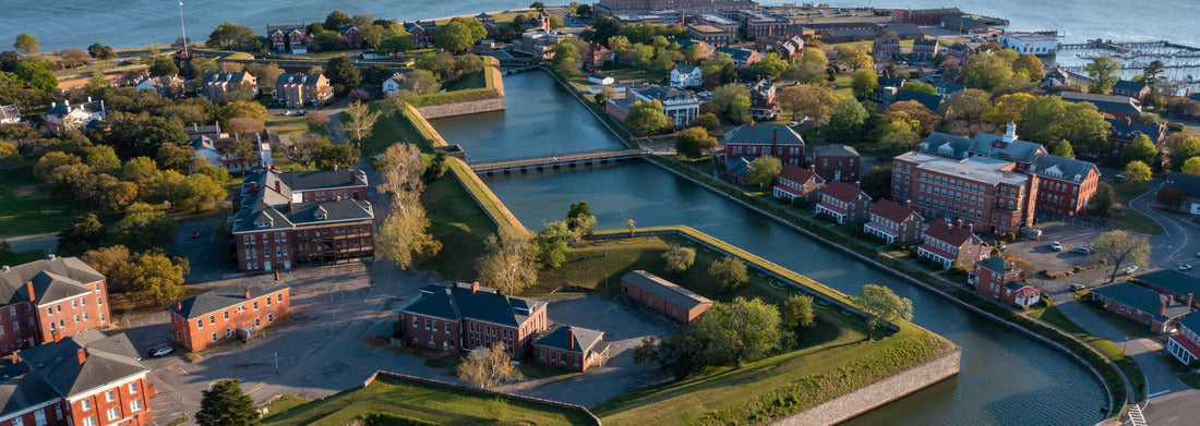 Noah Jigsaw Puzzle Aerial View of the Fort Monroe National Historic Site looking out toward the James River panorama 1000 pieces