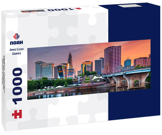 Noah Jigsaw Puzzle Hartford, Connecticut, USA downtown city skyline at dusk panorama 1000 pieces