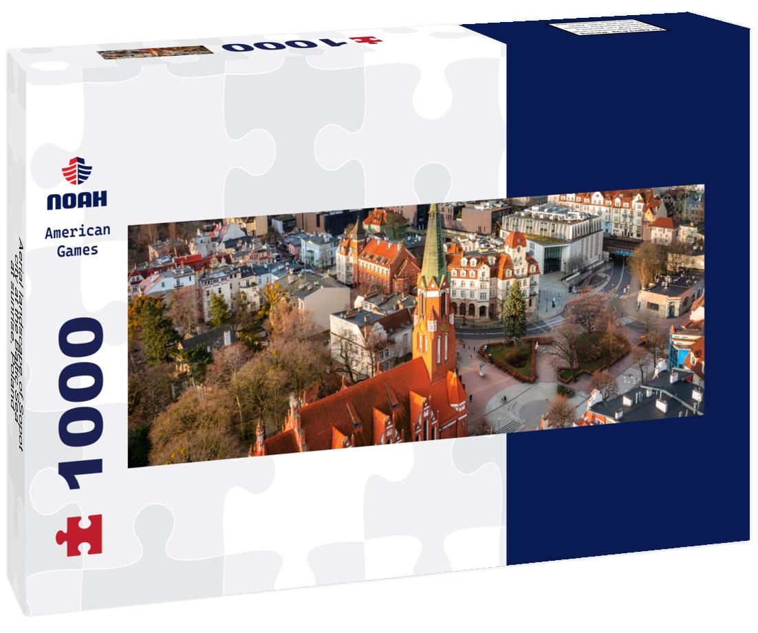 Noah Jigsaw Puzzle Aerial landscape of Sopot city at the Baltic Sea at sunrise, Poland panorama 1000 pieces