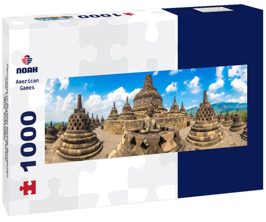 Noah Jigsaw Puzzle Panorama of Buddist temple Borobudur near Yogyakarta city, Central Java, Indonesia panorama 1000 pieces
