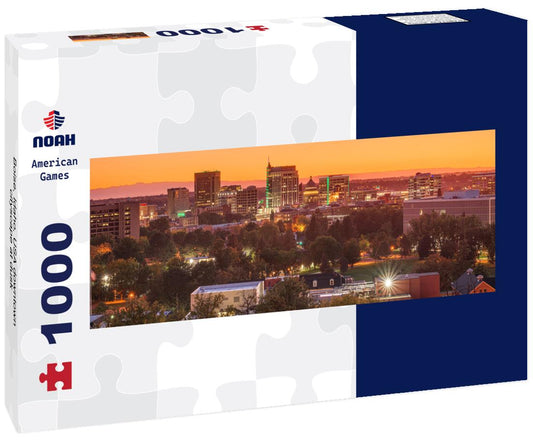 Noah Jigsaw Puzzle Boise, Idaho, USA downtown cityscape at dusk panorama 1000 pieces