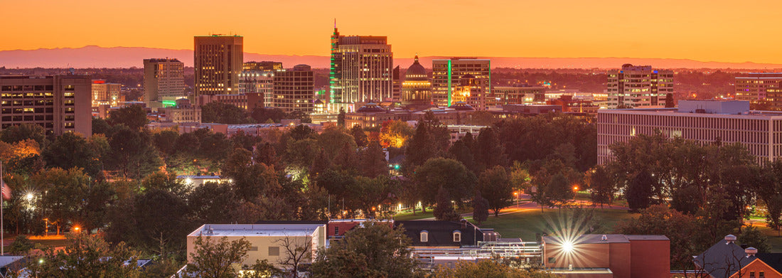 Noah Jigsaw Puzzle Boise, Idaho, USA downtown cityscape at dusk panorama 1000 pieces