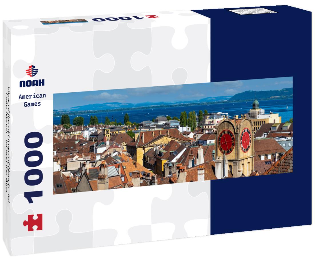 Noah Jigsaw Puzzle View of the old town of Neuchâtel, Lake Neuchâtel and the Alps panorama 1000 pieces