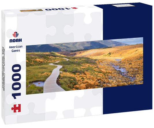 Noah Jigsaw Puzzle Boardwalk on Tablelands Trail, Gros Morne National Park, Newfoundland and Labrador, Canada panorama 1000 pieces