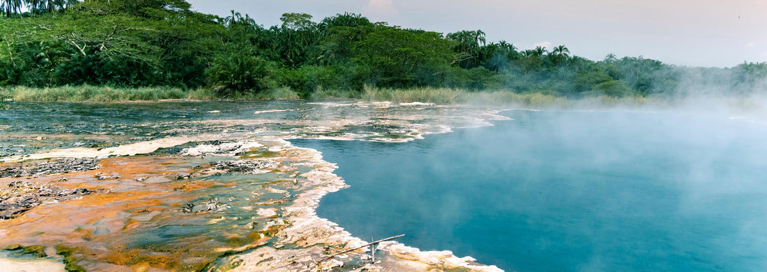 Noah Jigsaw Puzzle Hot springs in the geothermal area of Semuliki National Park, scenic landscape in Uganda panorama 1000 pieces