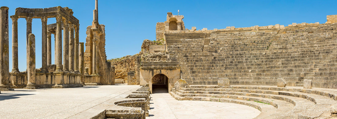 Noah Jigsaw Puzzle Panoramic view of the ruins of the theater, ancient Roman Dougga, Tunisia panorama 1000 pieces