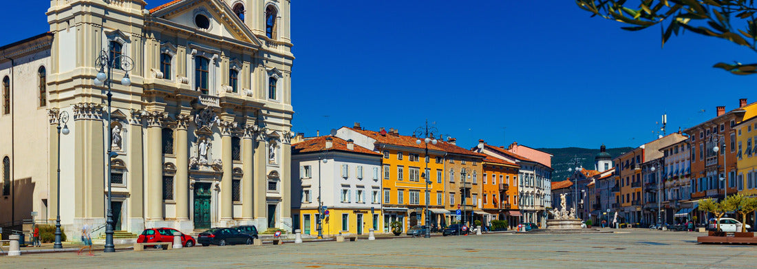 Noah Jigsaw Puzzle View of the construction of the baroque church of St. Ignatius in Victory Square (Piazza della Vittoria), Gorizia, Italy panorama 1000 pieces