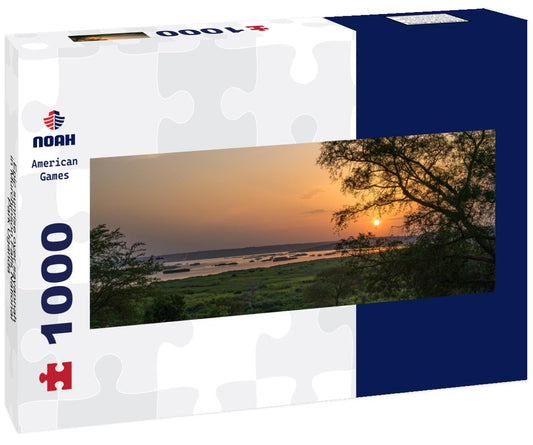 Noah Jigsaw Puzzle Epic sunrise over savannah in Murchinson Falls National Park Uganda panorama 1000 pieces