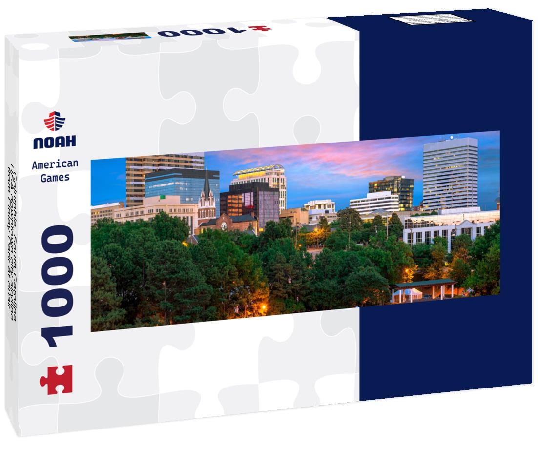 Noah Jigsaw Puzzle Columbia, South Carolina, USA downtown city skyline from Finlay Park at dusk panorama 1000 pieces