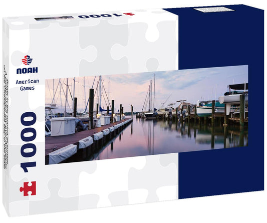 Noah Jigsaw Puzzle Boats in the marina at sunset. A pastel-skied sky over Annapolis on the Chesapeake Bay in the state of Maryland, USA panorama 1000 pieces