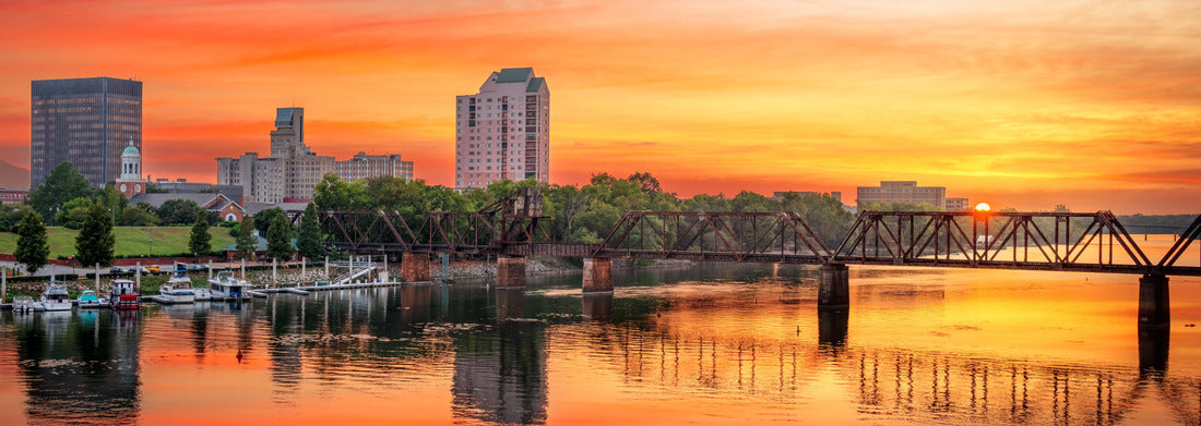 Noah Jigsaw Puzzle Augusta, Georgia, USA downtown skyline on the Savannah River at sunset panorama 1000 pieces
