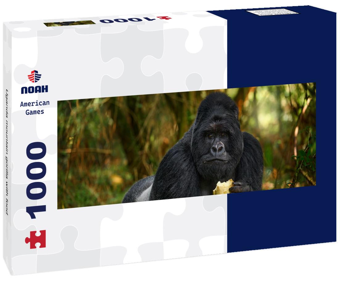 Noah Jigsaw Puzzle Uganda mountain gorilla with food panorama 1000 pieces