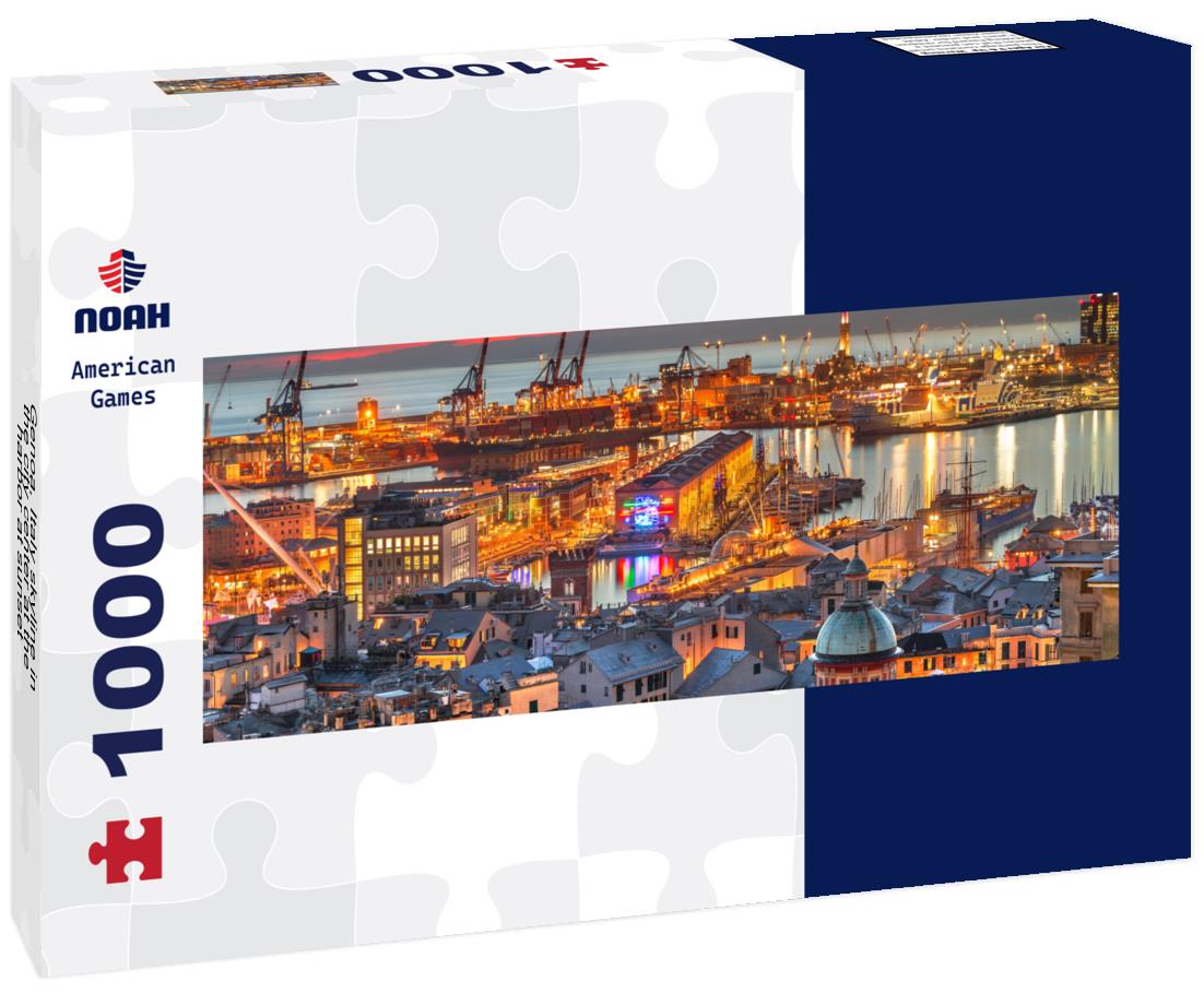 Noah Jigsaw Puzzle Genoa, Italy skyline in the city center at the harbor at sunset panorama 1000 pieces