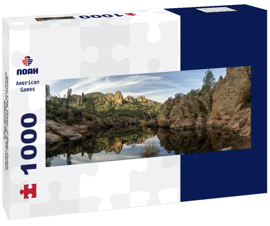 Noah Jigsaw Puzzle Mirror Like Water of Bear Gulch Reservoir Panorama in Pinnacles National Park panorama 1000 pieces