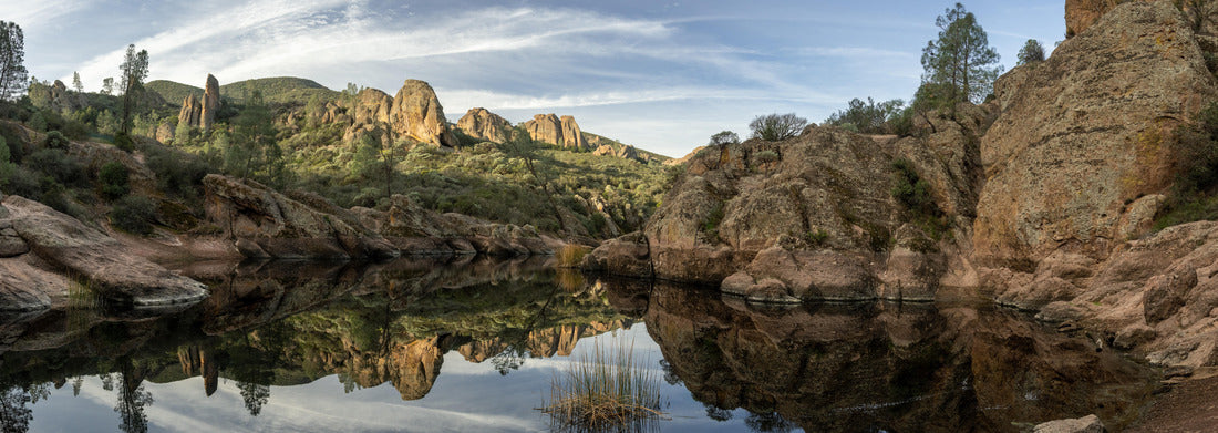 Noah Jigsaw Puzzle Mirror Like Water of Bear Gulch Reservoir Panorama in Pinnacles National Park panorama 1000 pieces