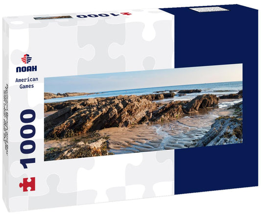 Noah Jigsaw Puzzle Bovisand Beach and Bay, Devon, UK, at low tide, with clear blue sky panorama 1000 pieces