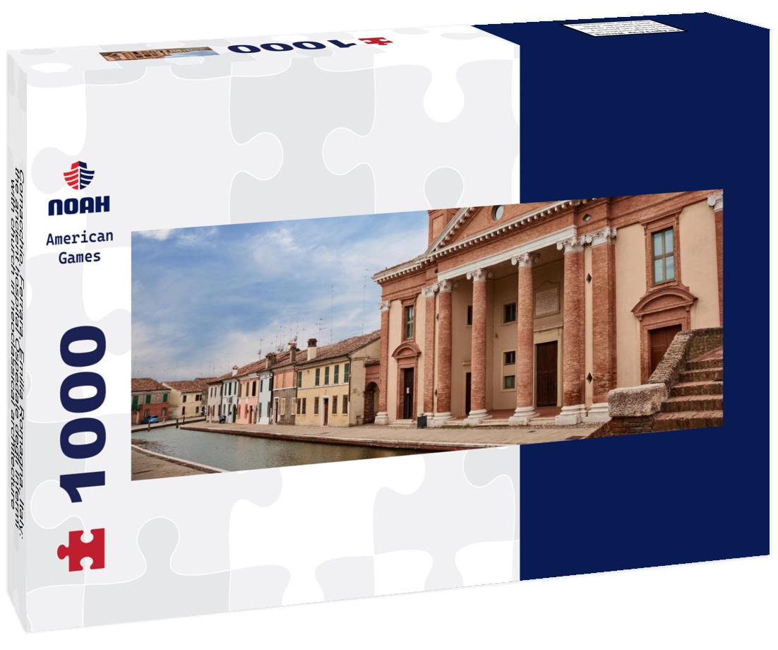 Noah Jigsaw Puzzle Comacchio, Ferrara, Emilia Romagna, Italy: the ancient hospital Ospedale degli Infermi with church in neoclassical architecture panorama 1000 pieces