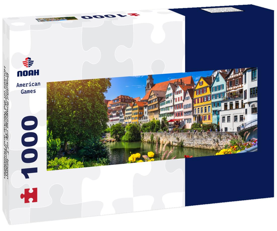 Noah Jigsaw Puzzle Beautiful flowering city of Tübingen in Germany (Baden-Württemberg). Houses on the Neckar and Hoelderlin Tower, Tübingen panorama 1000 pieces
