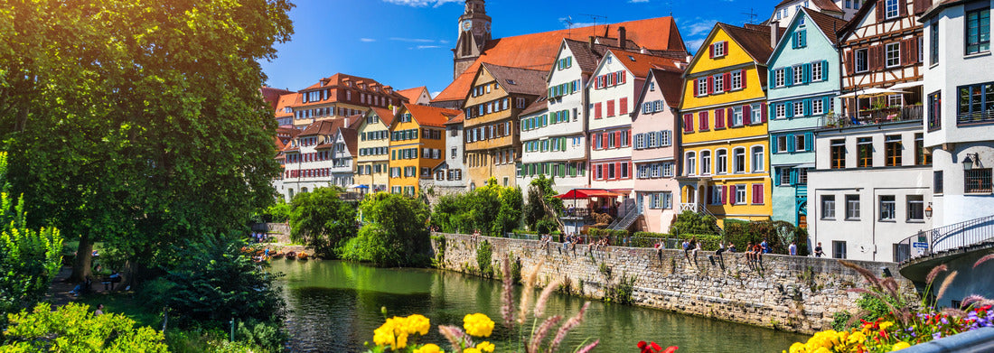 Noah Jigsaw Puzzle Beautiful flowering city of Tübingen in Germany (Baden-Württemberg). Houses on the Neckar and Hoelderlin Tower, Tübingen panorama 1000 pieces