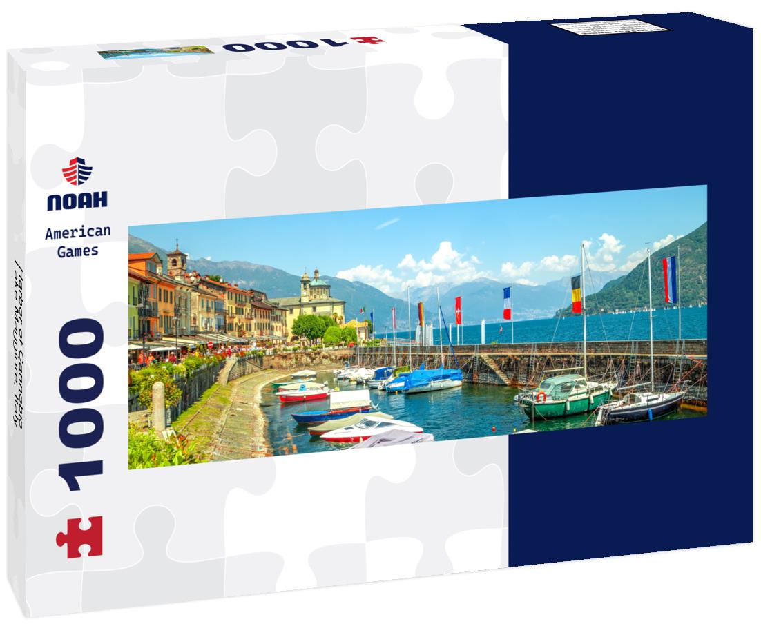 Noah Jigsaw Puzzle Harbor of Cannobio, Lake Maggiore, Italy panorama 1000 pieces
