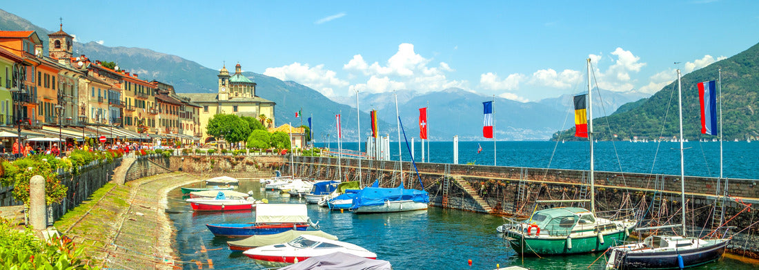 Noah Jigsaw Puzzle Harbor of Cannobio, Lake Maggiore, Italy panorama 1000 pieces