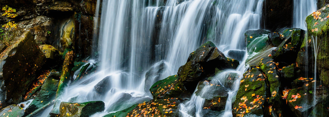 Noah Jigsaw Puzzle Autumn day at Wolf Creek Falls, New River Gorge National Park and Preserve in Fayette County, West Virginia, USA panorama 1000 pieces