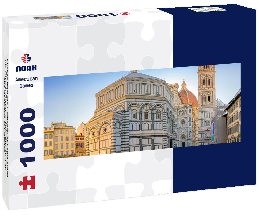 Noah Jigsaw Puzzle Sunrise from the Cathedral of Santa Maria del Fiore in Florence, Italy. Architecture and landmarks of Florence panorama 1000 pieces