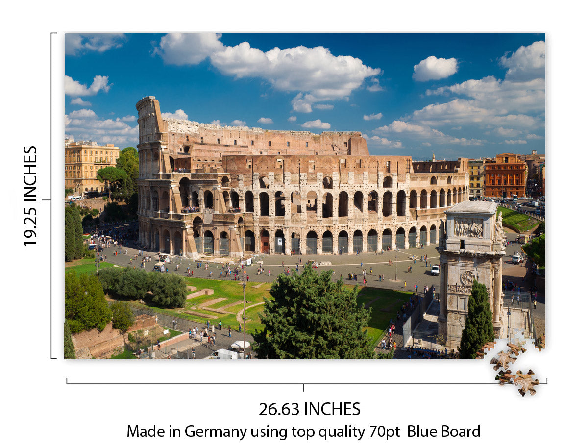 View of the Colosseum in Rome