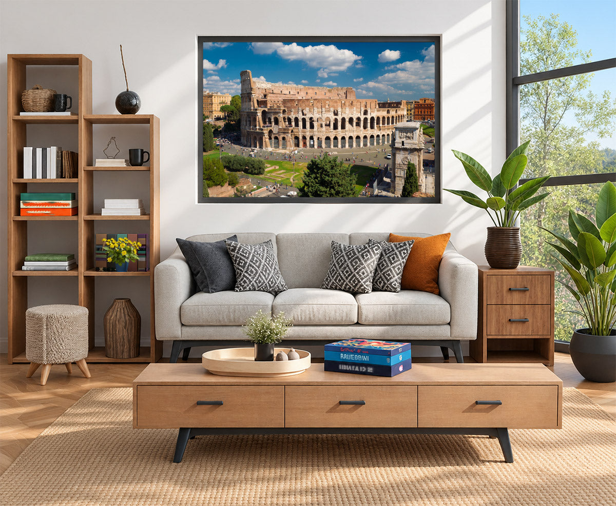 View of the Colosseum in Rome