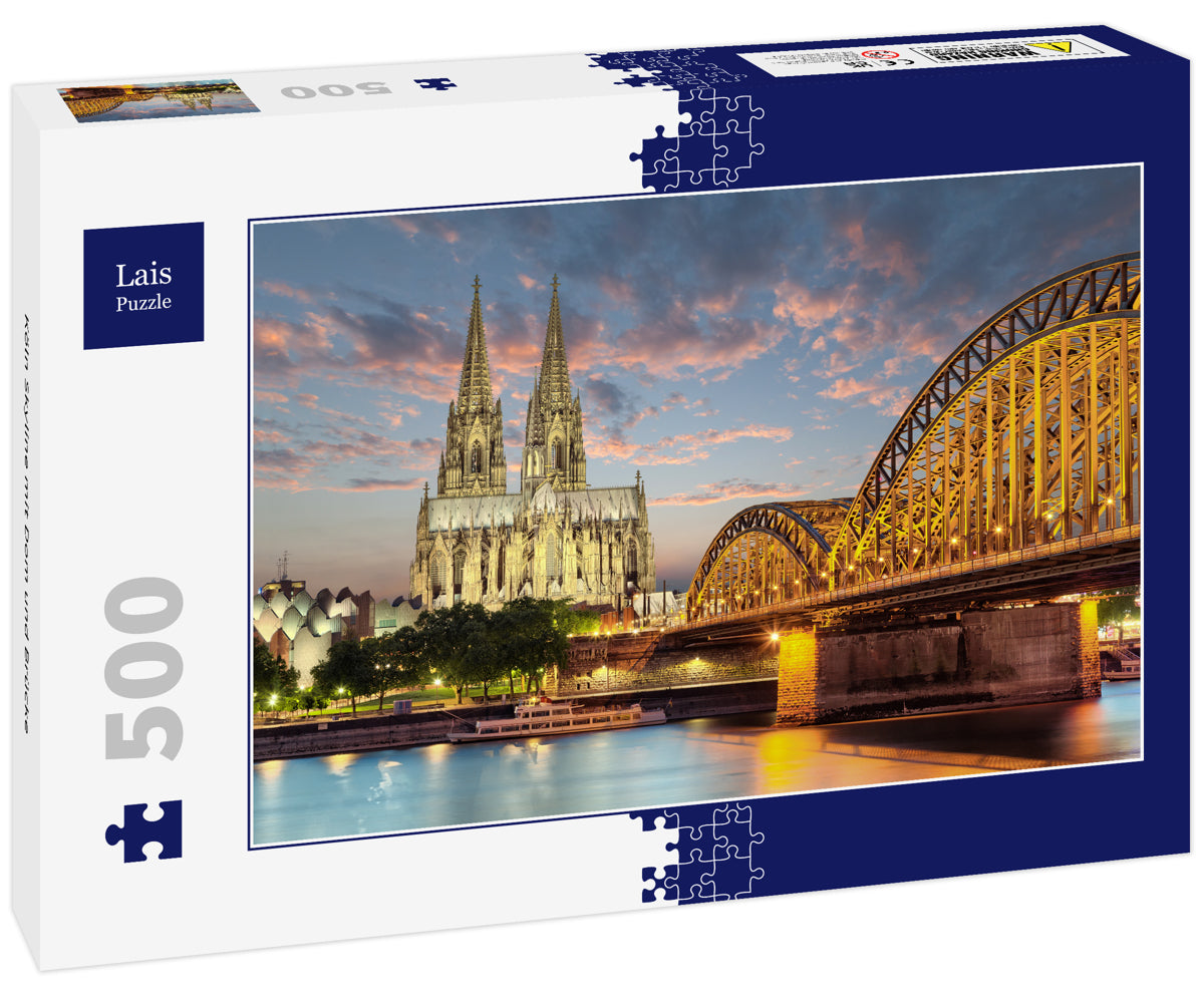 Cologne Skyline with Cathedral and Bridge