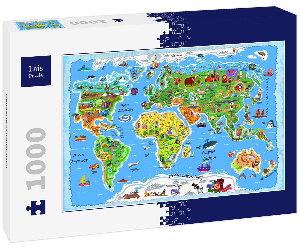 World Map in French