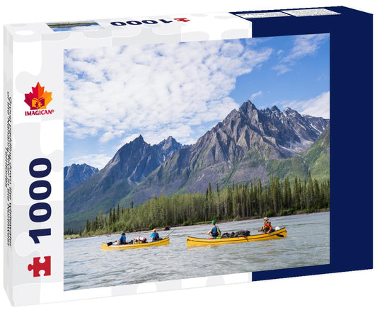 ImagiCan Jigsaw Puzzle Group paddling down the whitewater of the Nahanni River in the Northwest Territories 1000 pieces