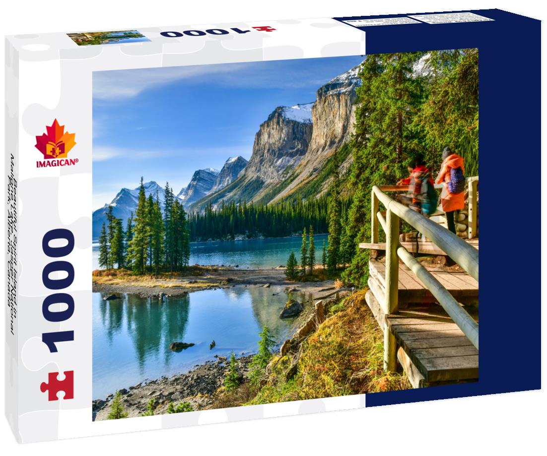 ImagiCan Jigsaw Puzzle Beautiful Spirit Island in Maligne Lake, Jasper National Park, Alberta, Canada 1000 pieces