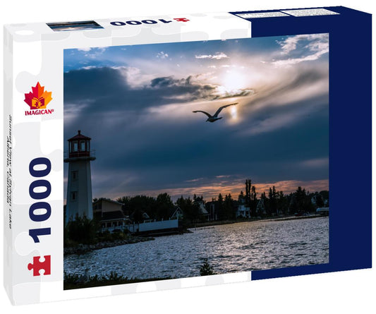 ImagiCan Jigsaw Puzzle Sunset View at Sylvan Lake, Alberta, Canada 1000 pieces
