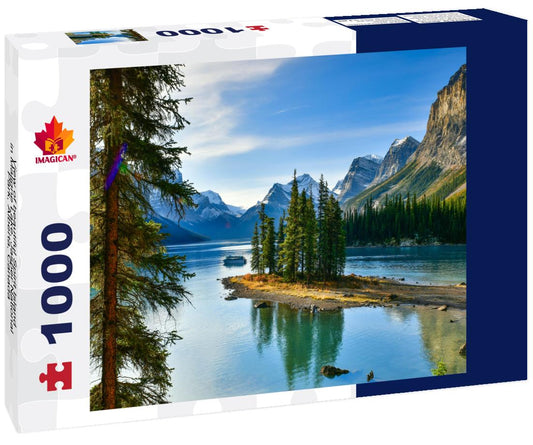 ImagiCan Jigsaw Puzzle View of beautiful Spirit Island in Maligne Lake, Jasper National Park, Alberta, Canada 1000 pieces