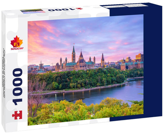 ImagiCan Jigsaw Puzzle City skyline of Canada with Parliament Hill in downtown Ottawa at sunset 1000 pieces