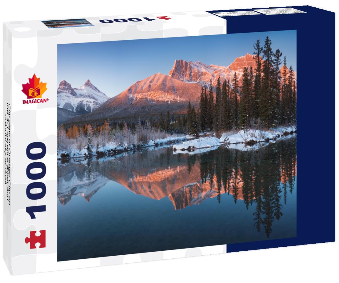 ImagiCan Jigsaw Puzzle City view of Quebec City on the St Lawrence River and colorful sky at dusk 1000 pieces