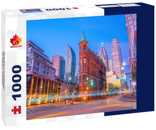 ImagiCan Jigsaw Puzzle Downtown Toronto city skyline in the evening in Ontario, Canada 1000 pieces
