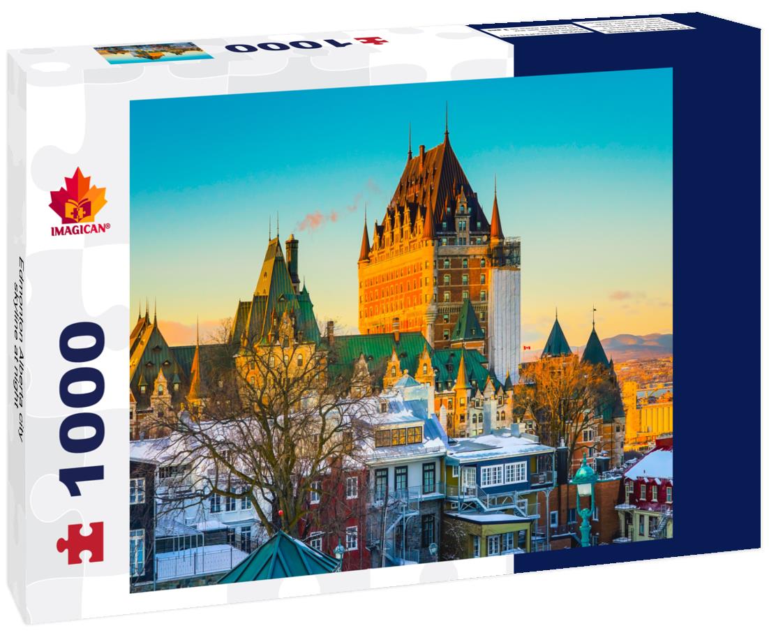 ImagiCan Jigsaw Puzzle Edmonton Alberta city skyline at night 1000 pieces