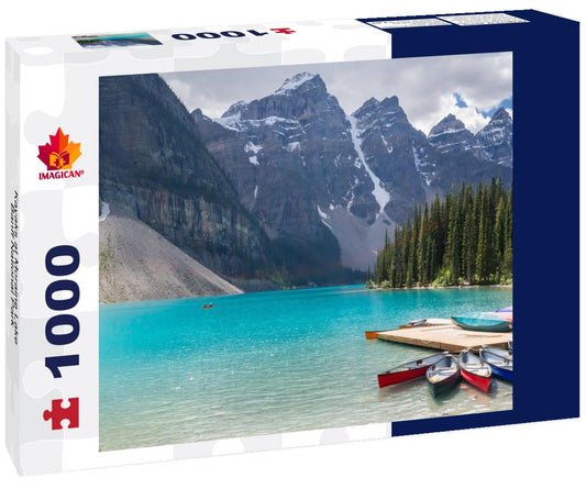 ImagiCan Jigsaw Puzzle Kayaks at Moraine Lake, Banff National Park 1000 pieces