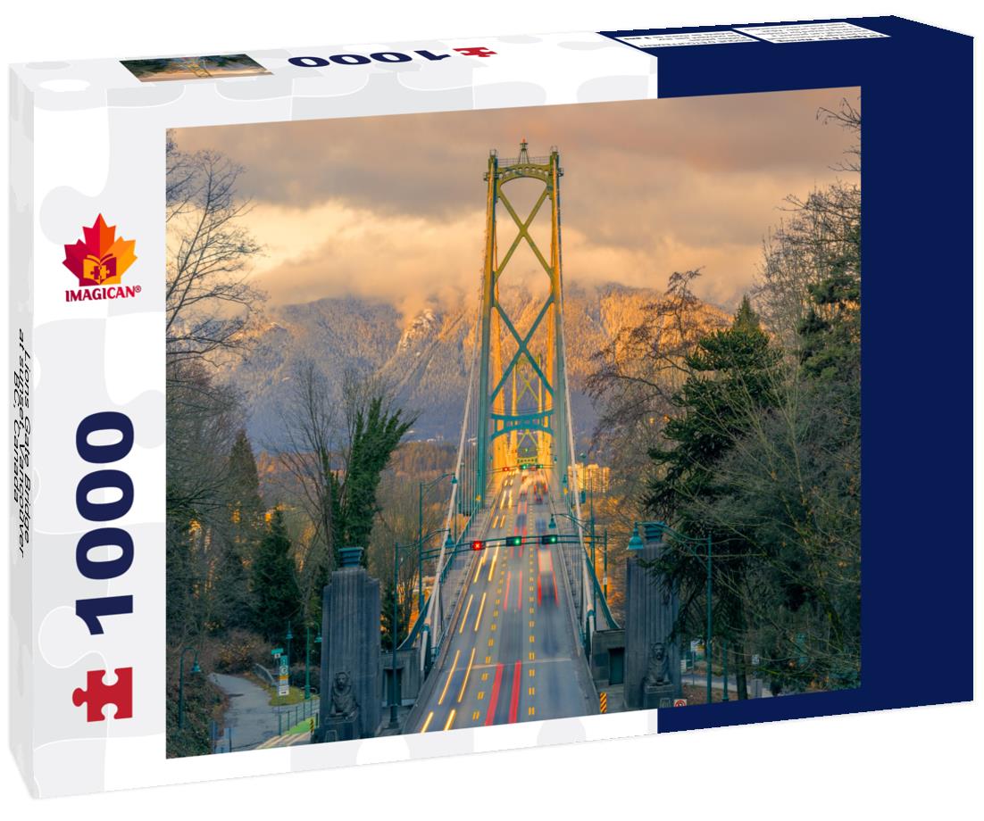 ImagiCan Jigsaw Puzzle Lions Gate Bridge at sunset, Vancouver, BC, Canada 1000 pieces