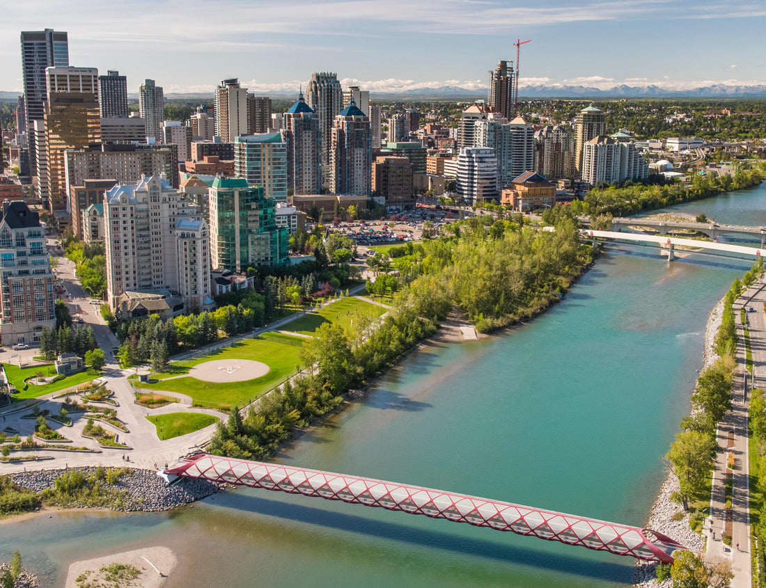 ImagiCan Jigsaw Puzzle Peace Bridge over Bow River in Calgary, Alberta, Canada 1000 pieces